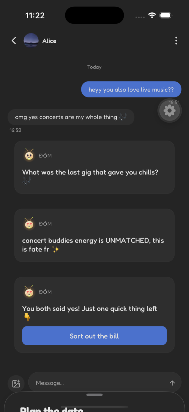 Chat with Pebble companion cards